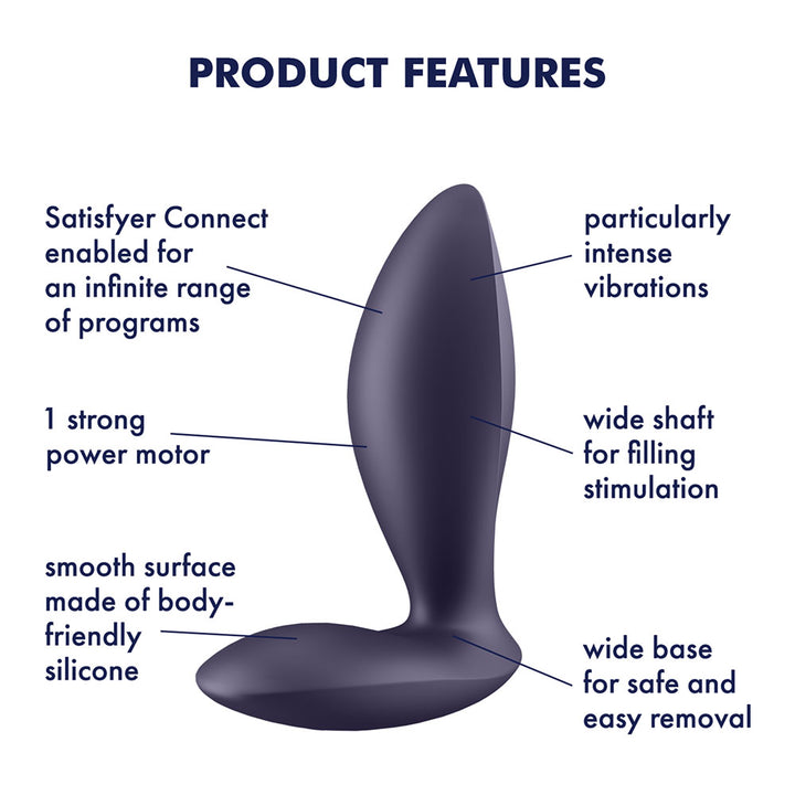 Satisfyer Power Butt Plug with App Control - Black
