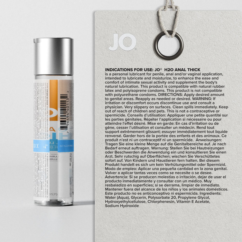 JO H2O Anal Thick Water Based Lube 120ml