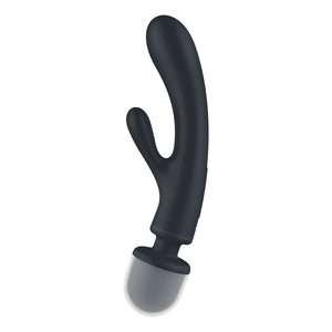 Satisfyer Triple Lover - Rabbit Vibrator and Massage Wand - Grey