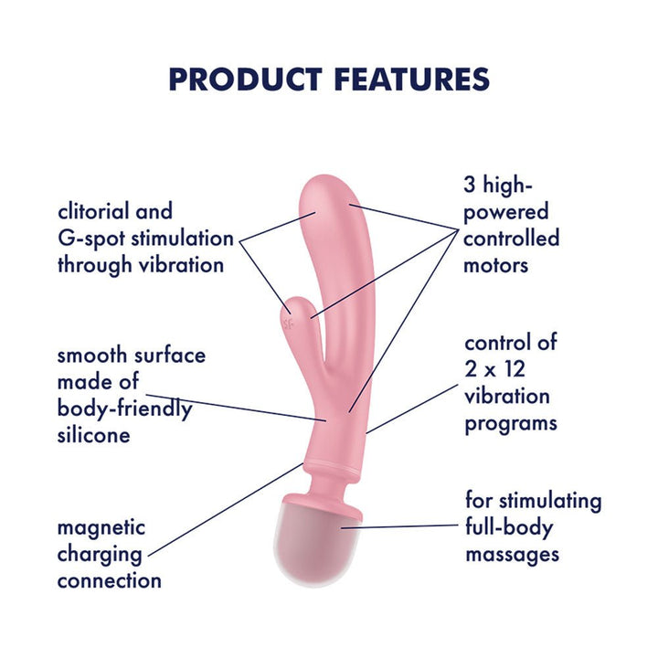 Satisfyer Top Secret - Rabbit Vibrator and Massage Wand - Pink