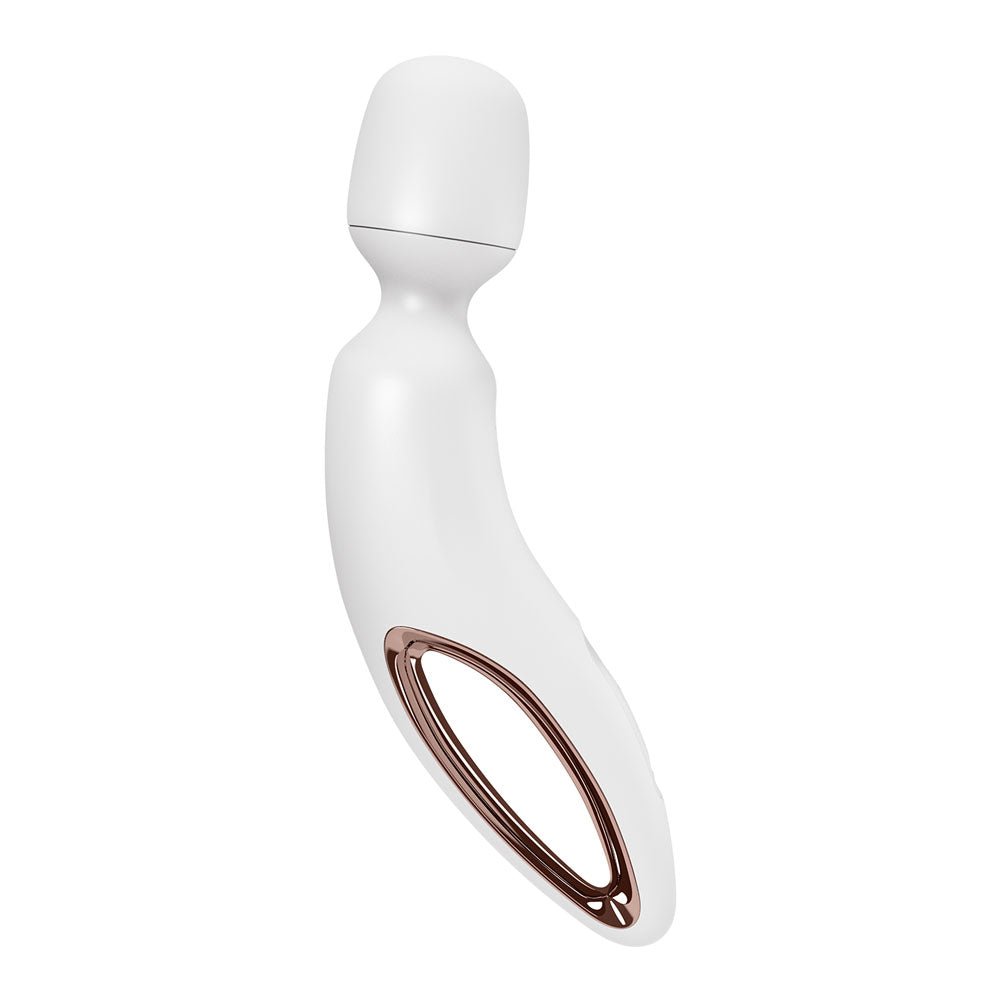 Satisfyer Wand-erland Massage Wand - White/Rose Gold