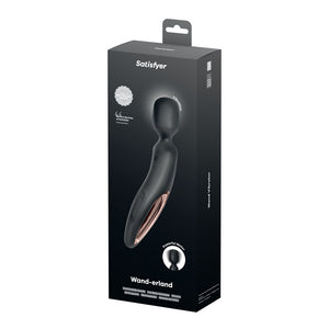 Satisfyer Wand-erland Massage Wand - Black/Rose Gold