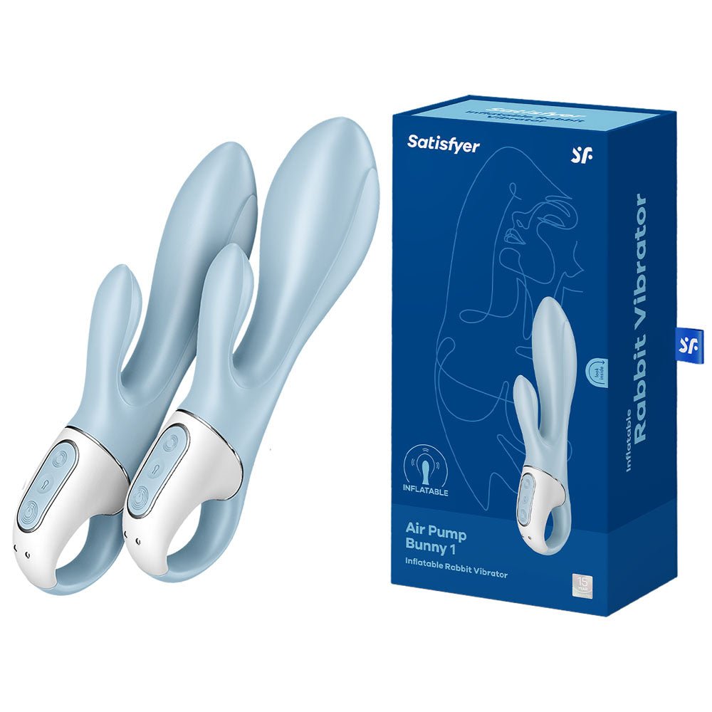 Satisfyer Air Pump Bunny 1 - Inflatable Rabbit Vibrator - Blue