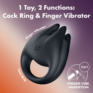 Satisfyer Perfect Pair 1 Vibrating Couples Ring - Black