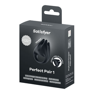 Satisfyer Perfect Pair 1 Vibrating Couples Ring - Black