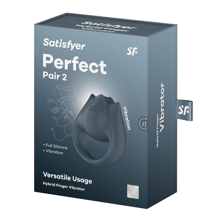 Satisfyer Perfect Pair 2 - Vibrating Couples Ring - Grey