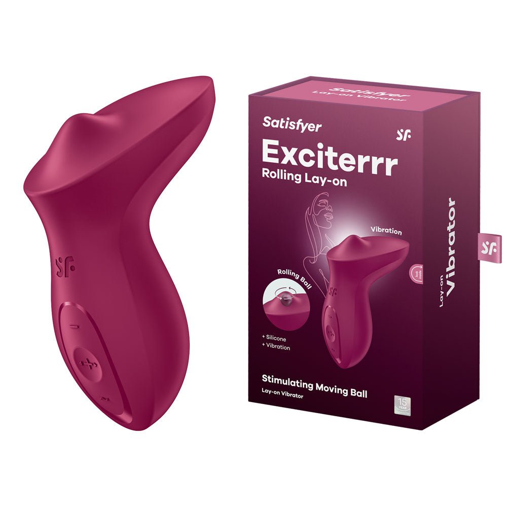 Exciterrr Rolling Lay on Clit Stimulator - Berry