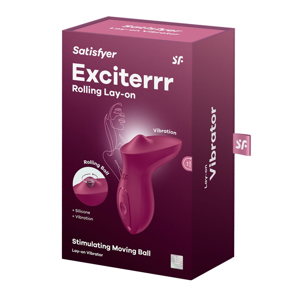 Exciterrr Rolling Lay on Clit Stimulator - Berry