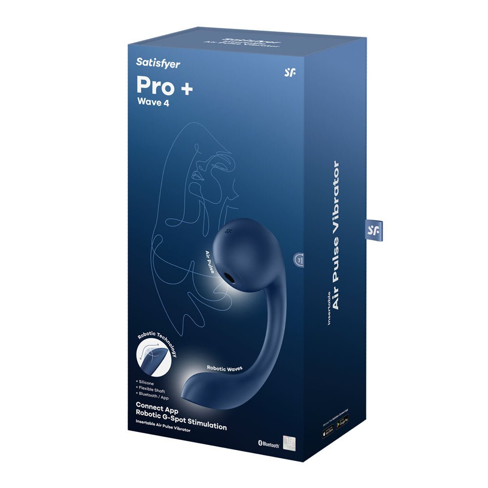 Satisfyer Pro+ Wave 4 - Vibrator with Air Pulse + App Control - Blue
