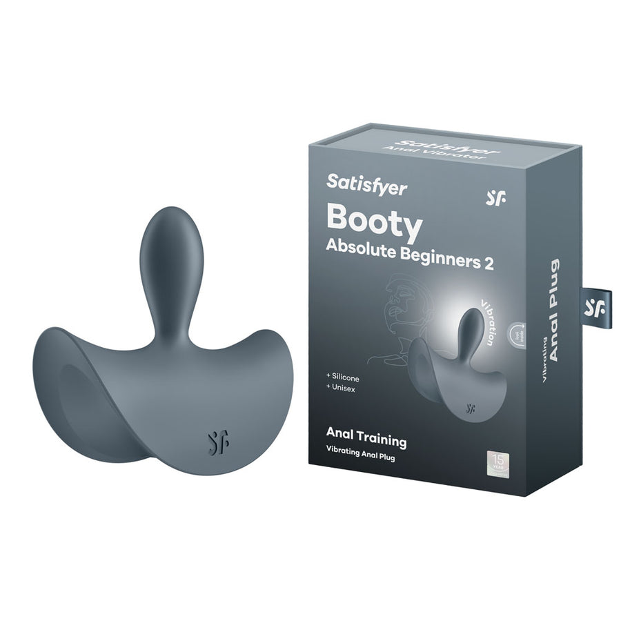 Satisfyer Booty Absolute Beginners 2 - Vibrating Butt Plug - Grey