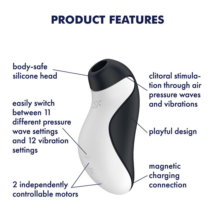 Satisfyer Orca Air Pulse Clitoral Stimulator Vibrator Sucker 
