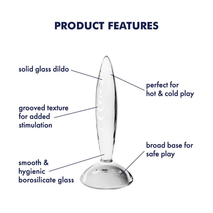 Satisfyer Sparkling Crystal - Glass Butt Plug - Clear