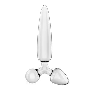 Satisfyer Triple Crystal 1 - Clear Glass 3-in-1 Butt Plug