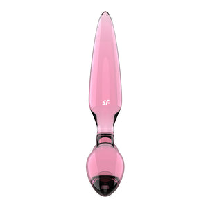 Satisfyer Triple Crystal 2 - Pink Glass 3-in-1 Butt Plug