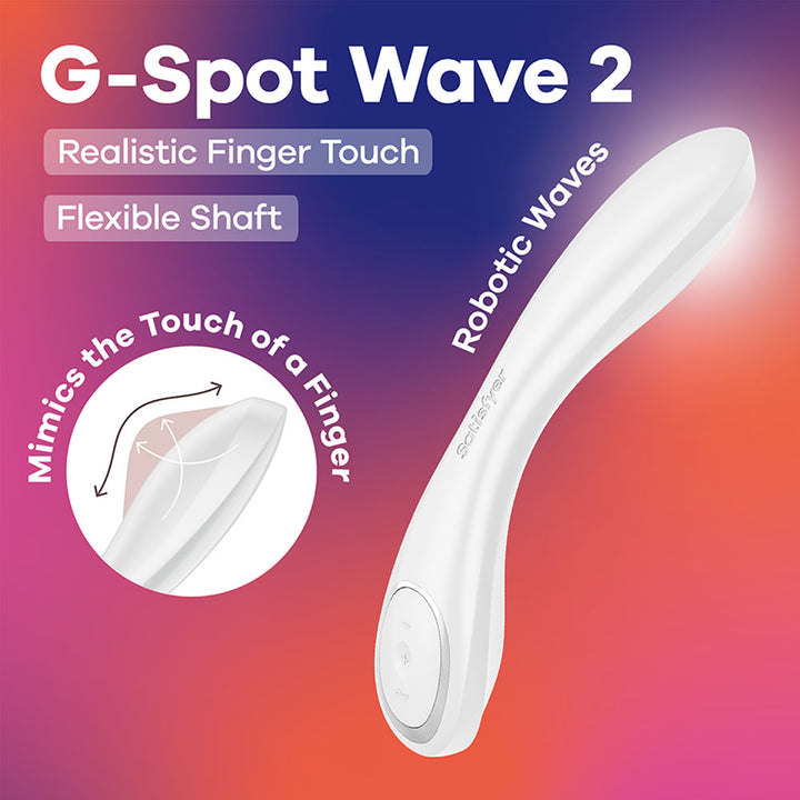 Satisfyer G-Spot Wave 2 - Flicking Tip Vibrator - White