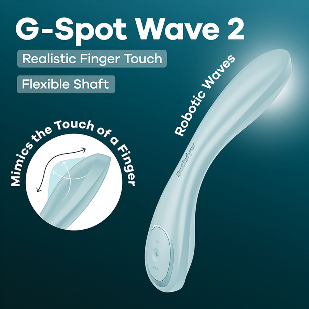 Satisfyer G-Spot Wave 2 - Flicking Tip Vibrator - Ice Blue 