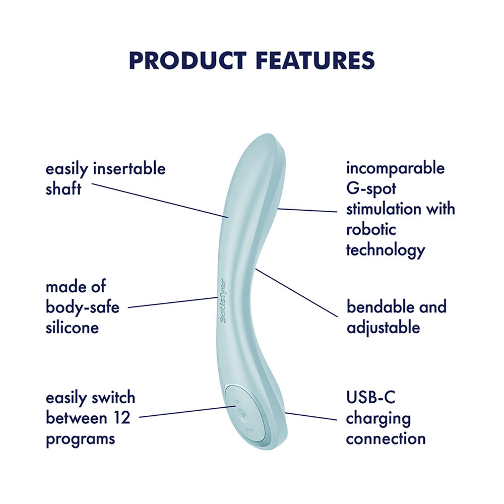 Satisfyer G-Spot Wave 2 - Flicking Tip Vibrator - Ice Blue 