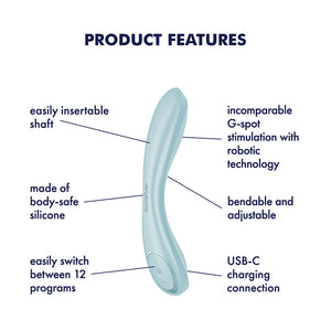 Satisfyer G-Spot Wave 2 - Flicking Tip Vibrator - Ice Blue 