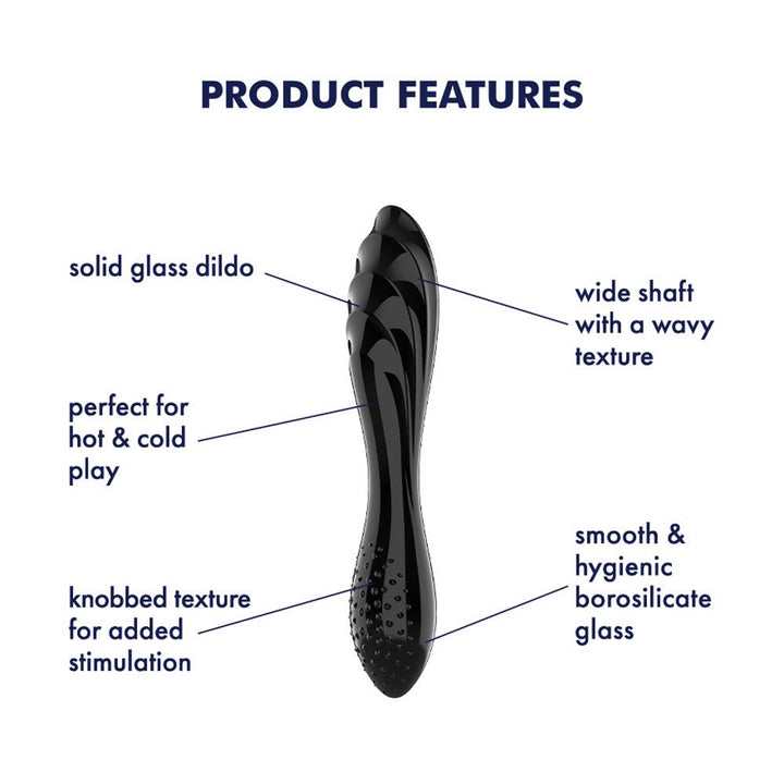 Satisfyer Dazzling Crystal 1 - Glass Dildo - Black