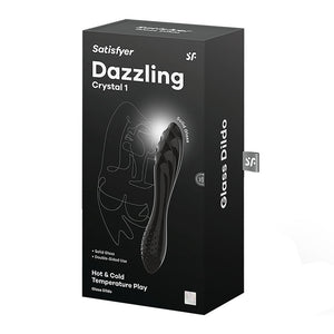 Satisfyer Dazzling Crystal 1 - Glass Dildo - Black