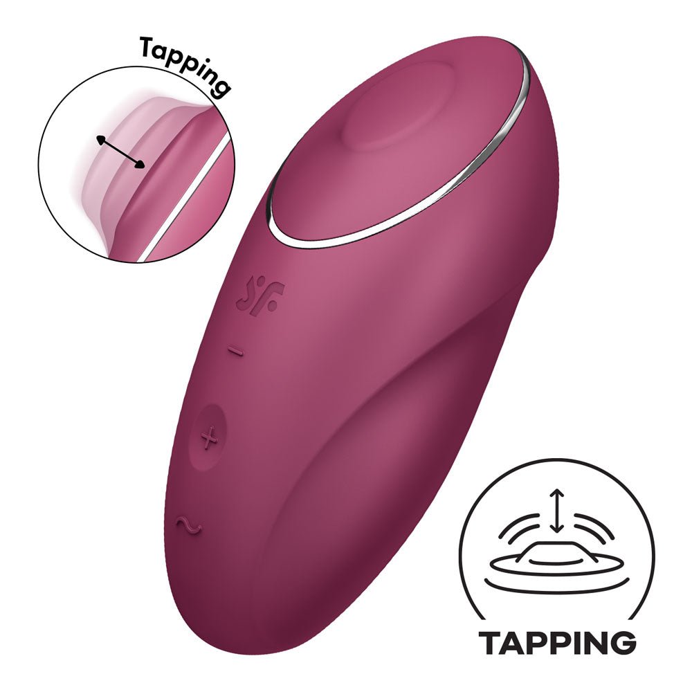 Satisfyer Tap & Climax 1 - Pulsing Stimulator - Red