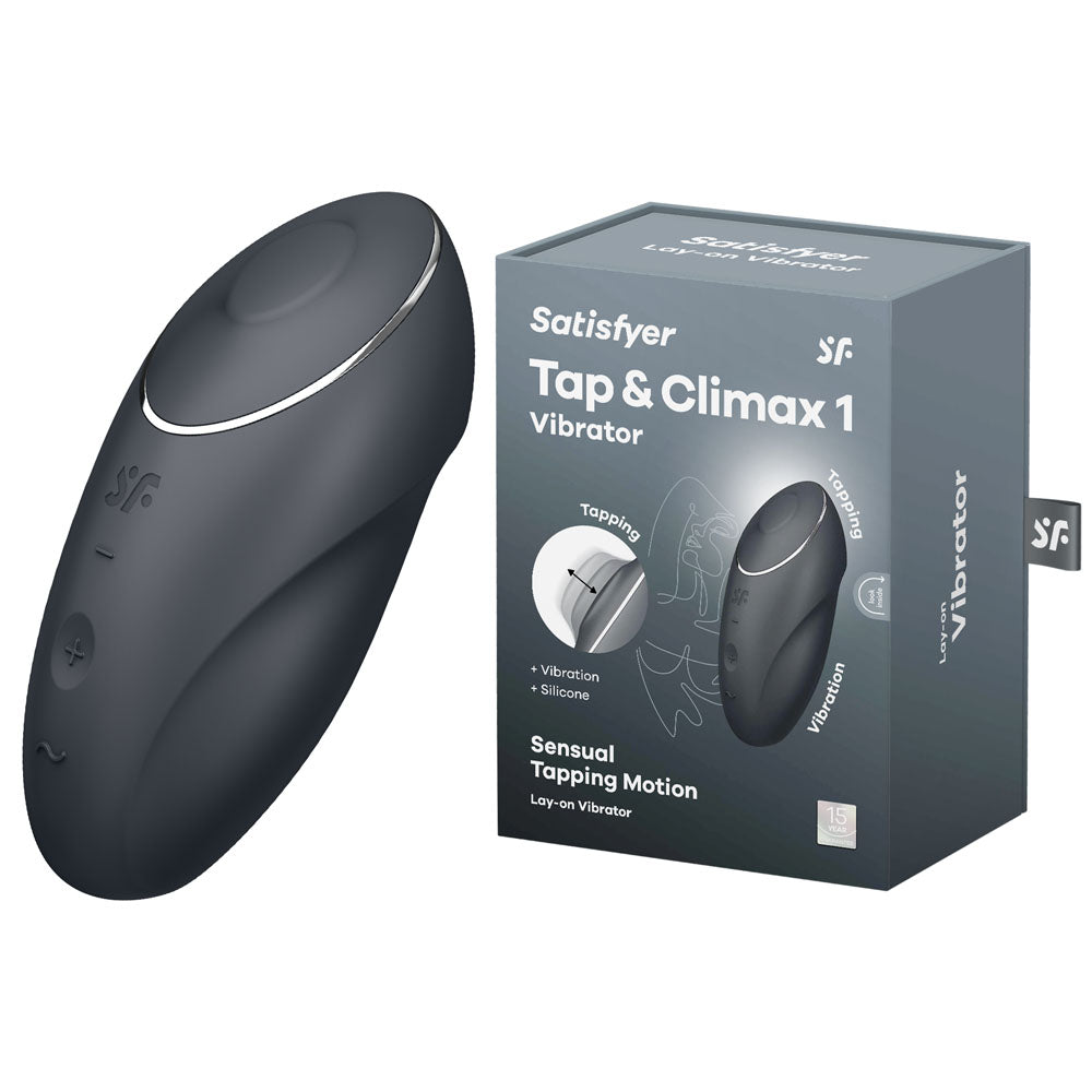 Satisfyer Tap & Climax 1 - Pulsing Stimulator  - Grey