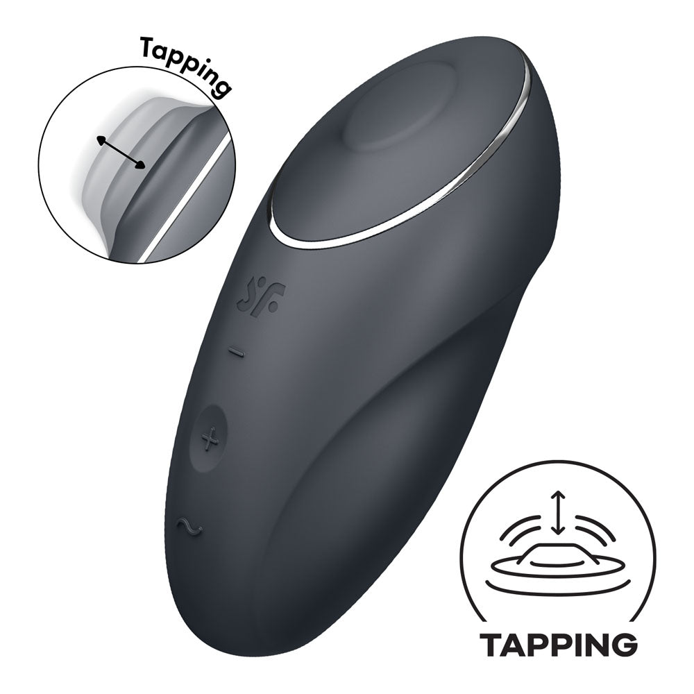 Satisfyer Tap & Climax 1 - Pulsing Stimulator  - Grey