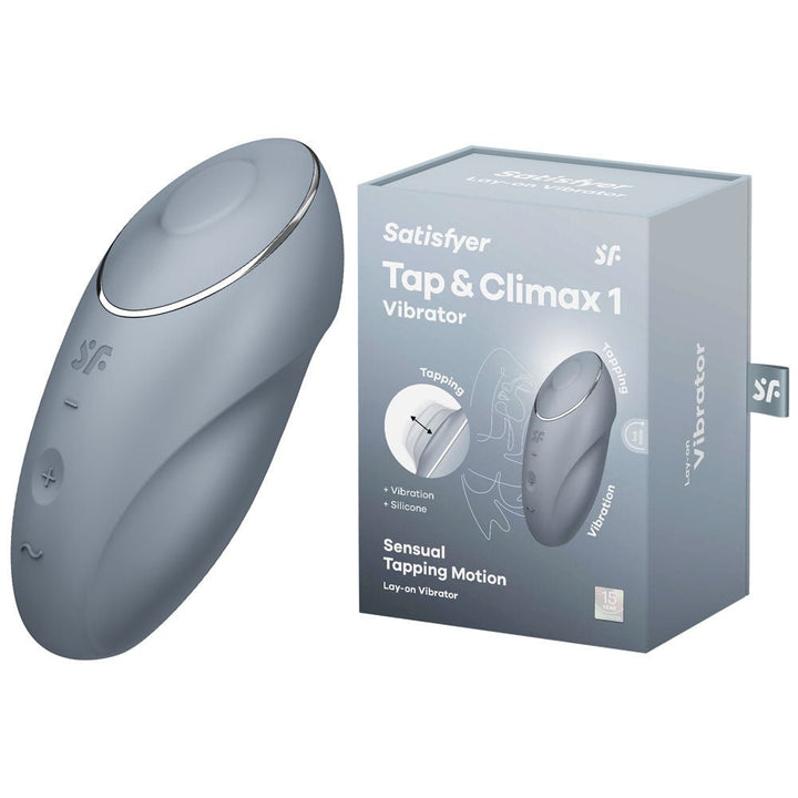 Satisfyer Tap & Climax 1 - Pulsing Stimulator - Bluegrey