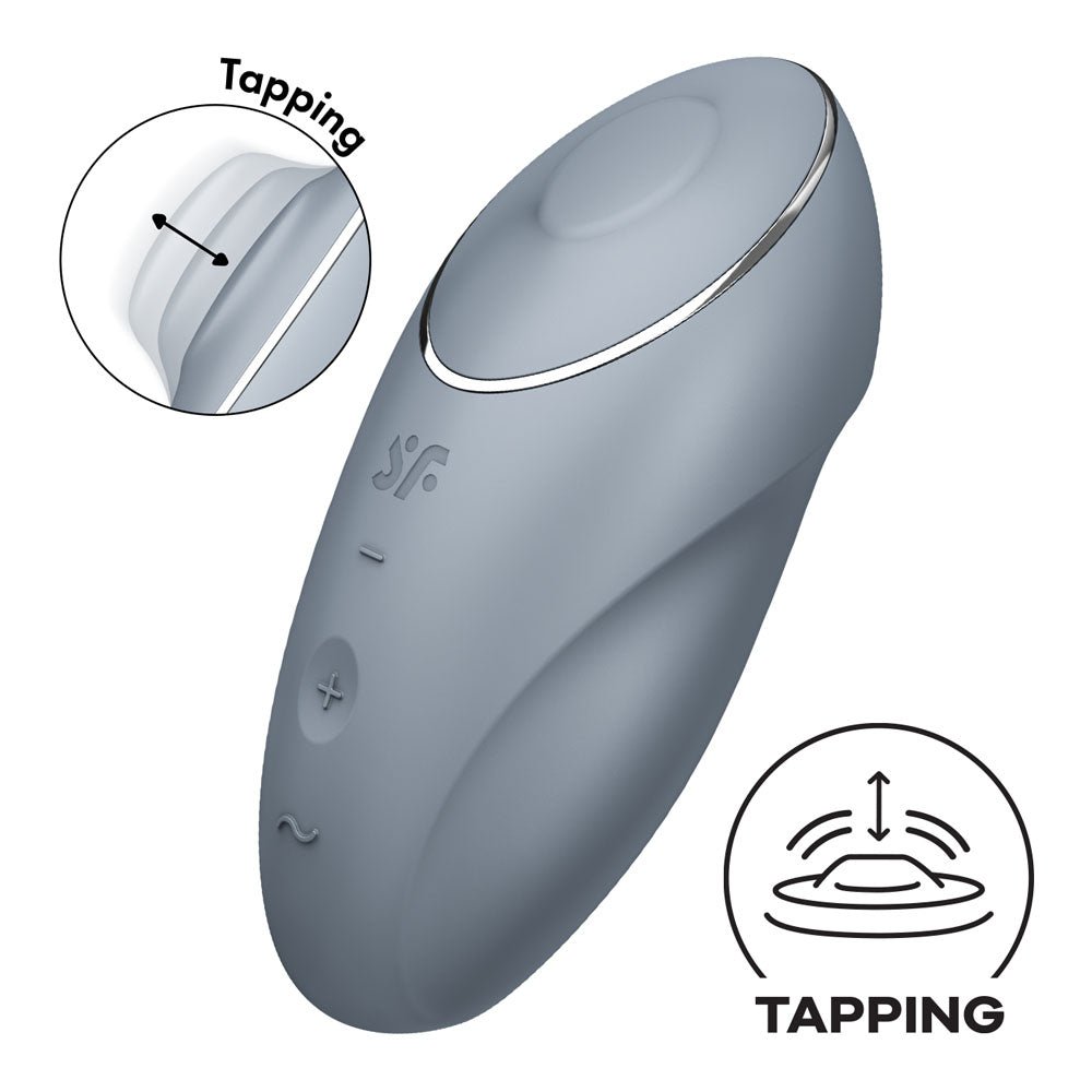 Satisfyer Tap & Climax 1 - Pulsing Stimulator - Bluegrey