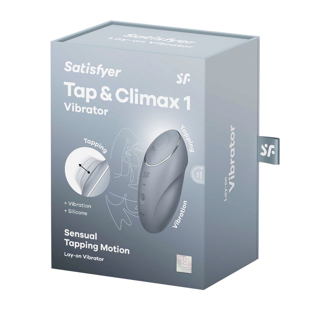 Satisfyer Tap & Climax 1 - Pulsing Stimulator - Bluegrey