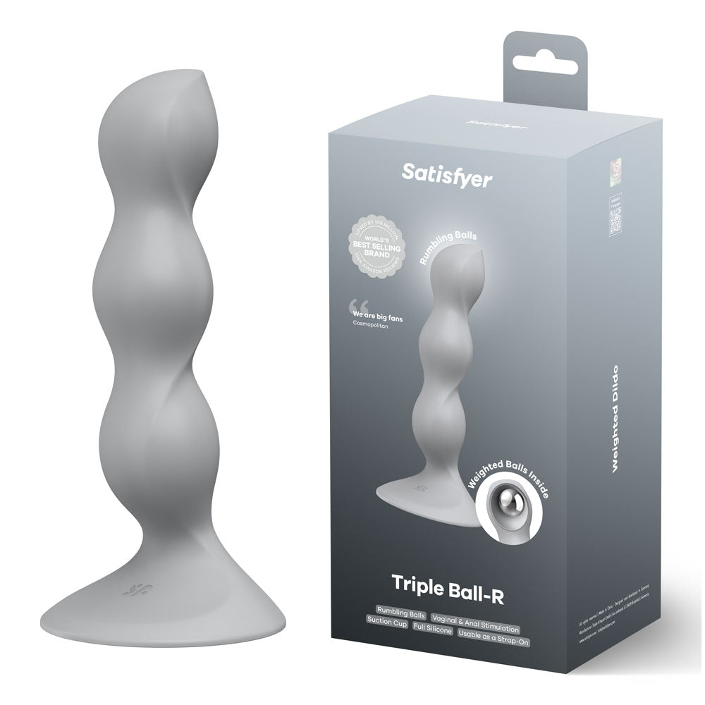 Satisfyer Triple Ball-R Beaded Anal Plug - Grey