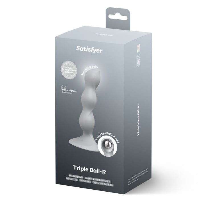 Satisfyer Triple Ball-R Beaded Anal Plug - Grey