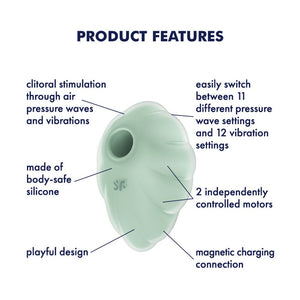 Satisfyer Cloud Dancer - Vibrating Air Pulse Stimulator - Mint