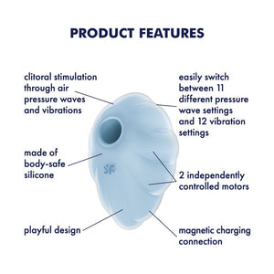 Satisfyer Cloud Dancer - Vibrating Air Pulsation Stimulator - Blue
