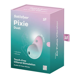 Satisfyer Pixie Dust - Vibrating Air Pulse Stimulator - Mint/Pink
