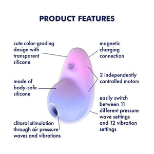 Satisfyer Pixie Dust - Vibrating Air Pulse Stimulator - Violet/Pink