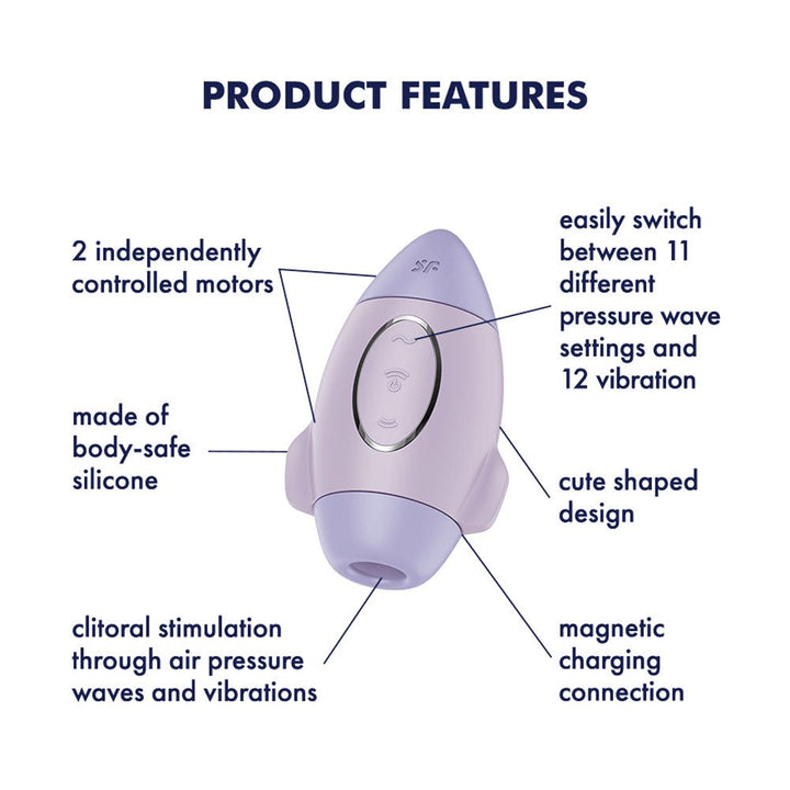 Satisfyer Mission Control - Vibrating Air Pulse Stimulator - Violet