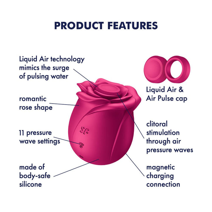 Satisfyer Pro 2 Classic Blossom - Air Pulse Rose Stimulator  - Red