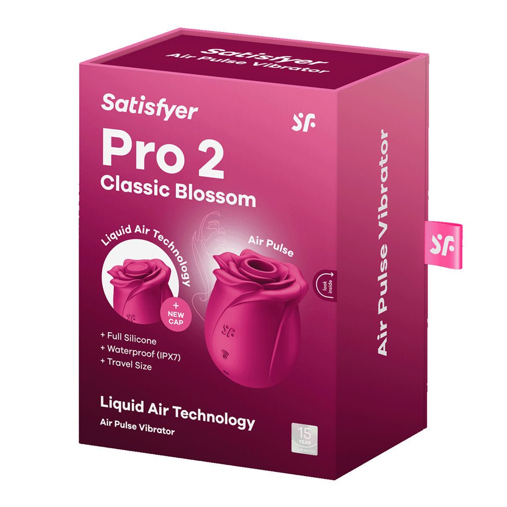 Satisfyer Pro 2 Classic Blossom - Air Pulse Rose Stimulator  - Red