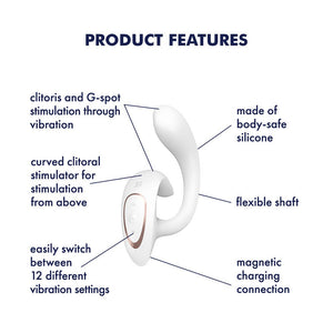 Satisfyer G For Goddess 1 - Vibrator With Clit Stimulation - White