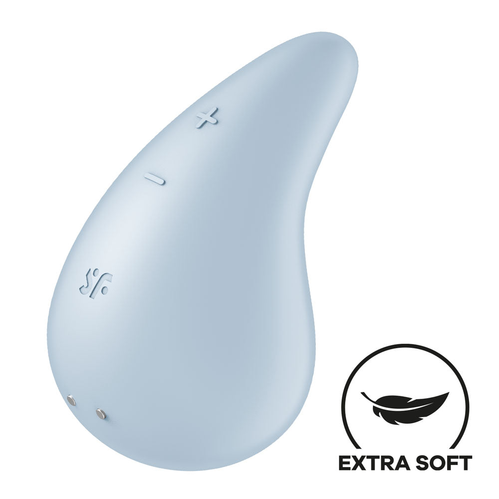 Satisfyer Dew Drop Lay-On Clit Stimulator - Light Blue