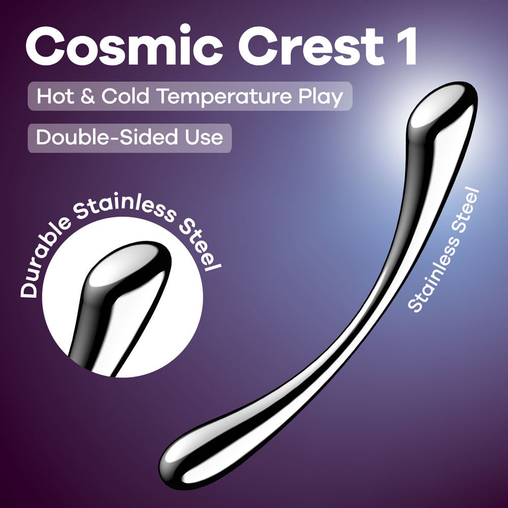 Satisfyer Cosmic Crest 1 - Chrome Steel 9.5 Inch Dildo