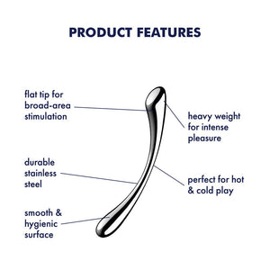 Satisfyer Cosmic Crest 1 - Chrome Steel 9.5 Inch Dildo