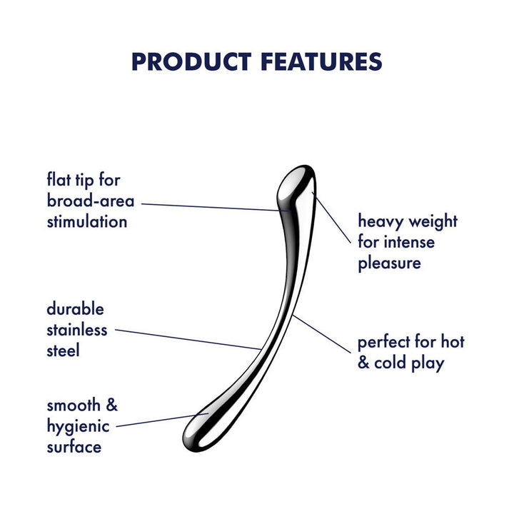 Satisfyer Cosmic Crest 1 - Chrome Steel 9.5 Inch Dildo