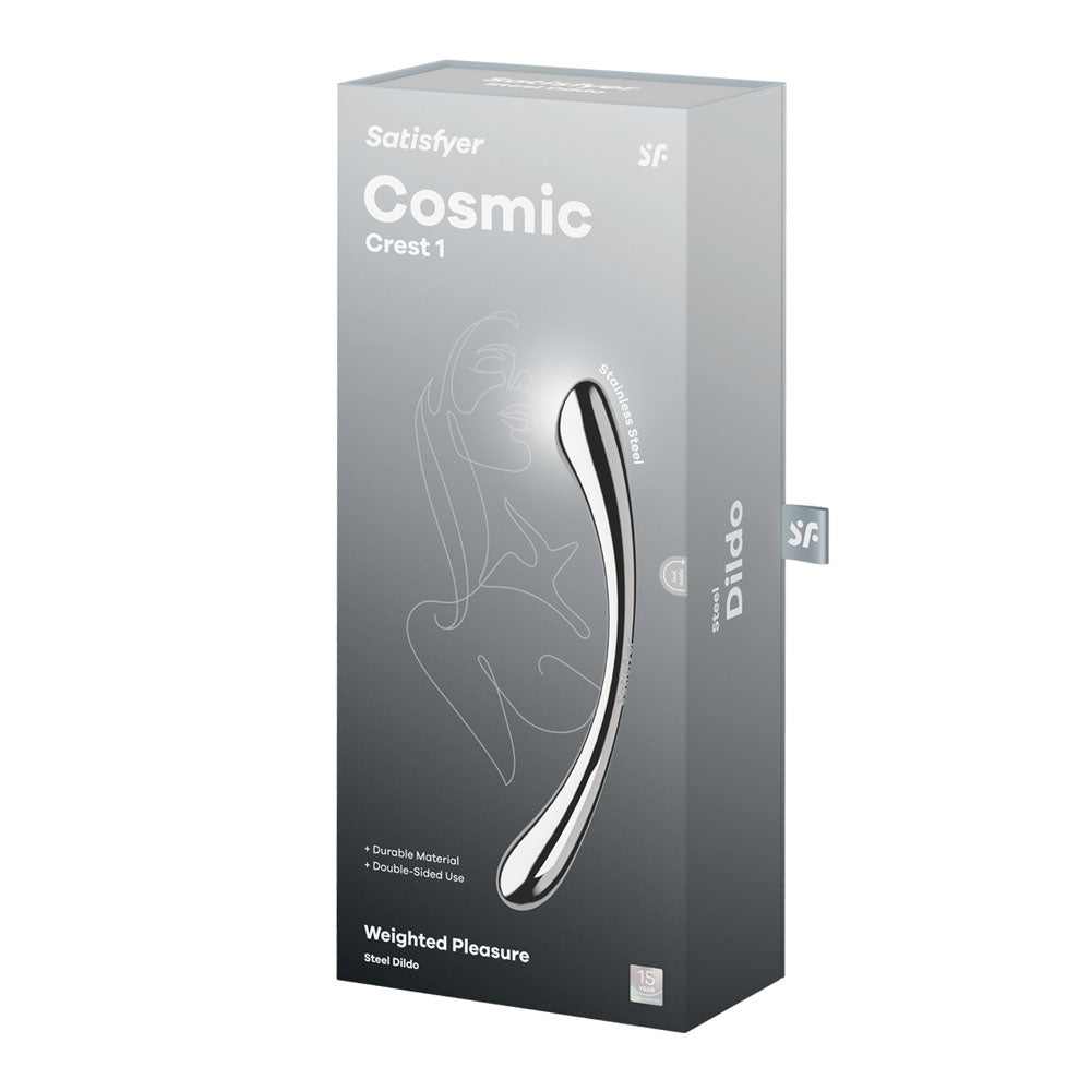 Satisfyer Cosmic Crest 1 - Chrome Steel 9.5 Inch Dildo