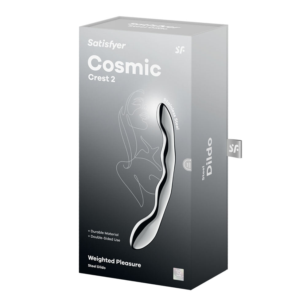 Satisfyer Cosmic Crest 2 - Chrome Steel 8 Inch Dildo