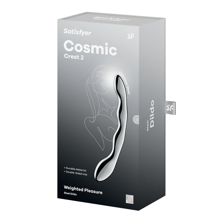 Satisfyer Cosmic Crest 2 - Chrome Steel 8 Inch Dildo