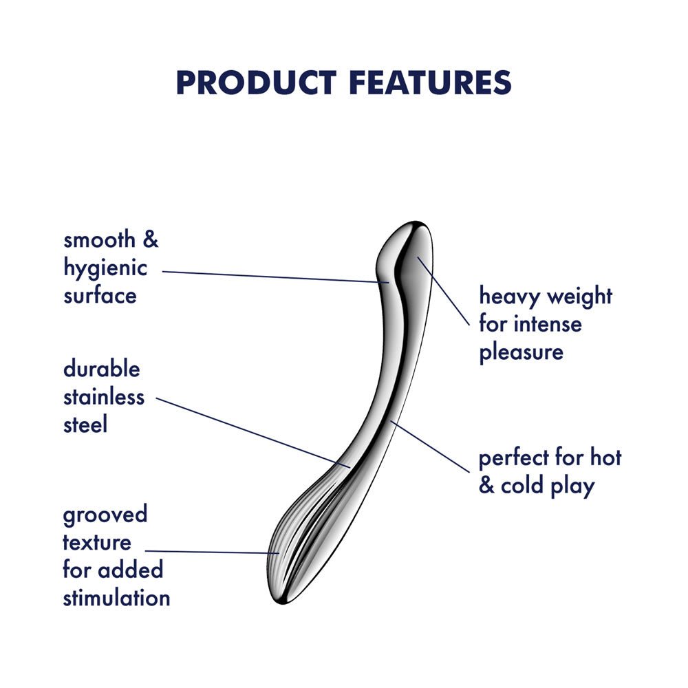 Satisfyer Pure Gravity 1 - Chrome Steel 8.5 Inch Dildo