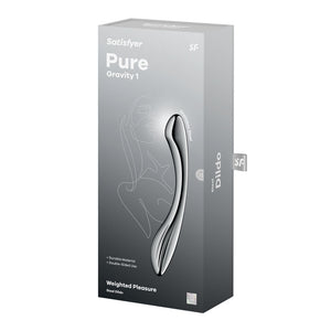 Satisfyer Pure Gravity 1 - Chrome Steel 8.5 Inch Dildo