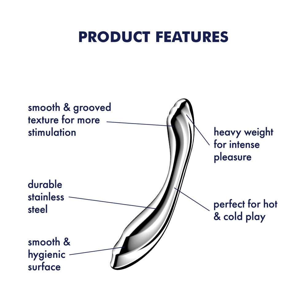 Satisfyer Pure Gravity 2 - Chrome Steel 8.5 Inch Dildo